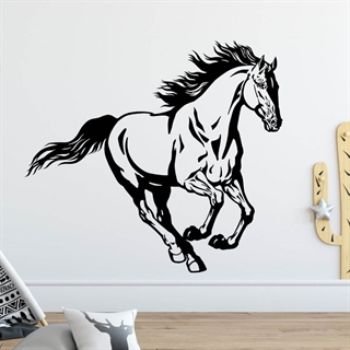 Wandsticker mit Silhouette eines galoppierenden Pferdes