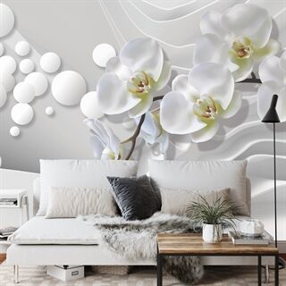 Tapete Weiße Orchideen