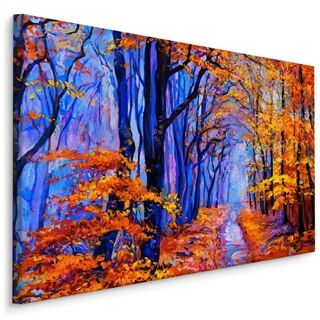 Leinwand Blau-Orange Forest