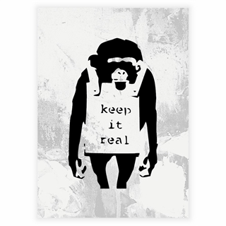 Poster - Keep it real Monkey von Banksy