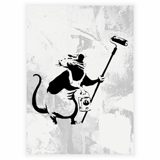 Poster - Gemälde Ratte von Banksy