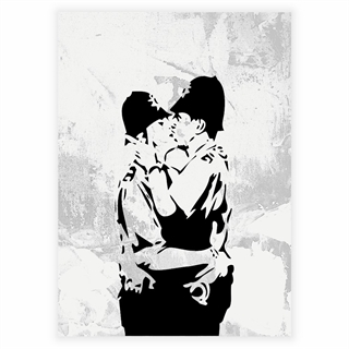 Poster - Küssende Polizei von Banksy
