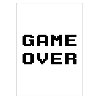 Poster mit dem Textspiel über Pixel