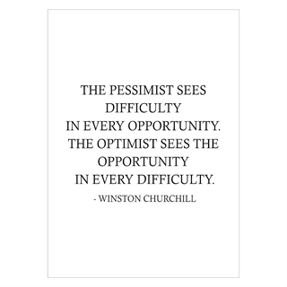 Winston Churchill - Der Pessimist sieht - Poster