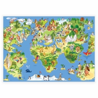 Niedliche Weltkarte fürs Kinderzimmer