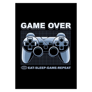 Gamer- Poster mit Controller, Text auf dem coolsten schwarzen Hintergrund