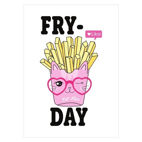 Poster mit Pommes und dem Text Fry-day