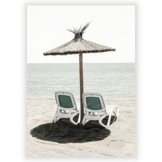 Poster mit 2 Strandkörben in der Sonne