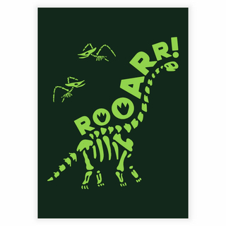 Wildes Rooarr! Dinosaurier Poster