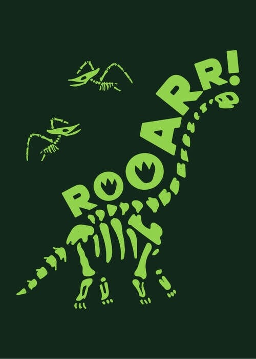 Wildes Rooarr! Dinosaurier Poster