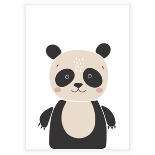 Einfaches und süßes Kinderposter mit einem Panda