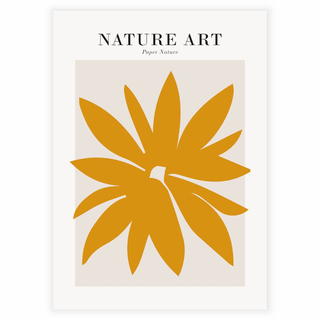 Wunderschönes Poster mit natürlicher Blumenkunst in Gelb