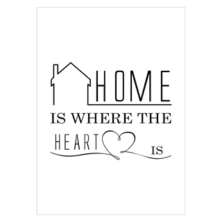 Poster mit dem Text Home is where you hards is.