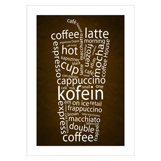 Poster mit verschiedenen Kaffeesorten
