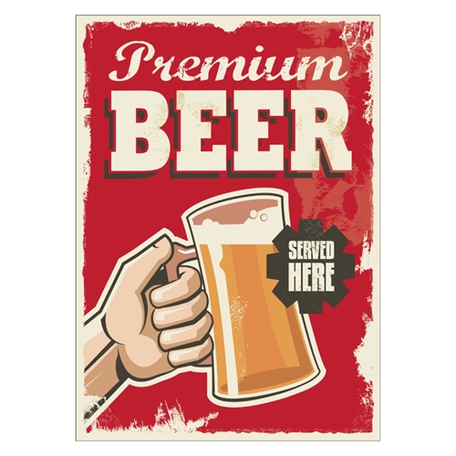 Retro- Poster mit Text Premium-Bier