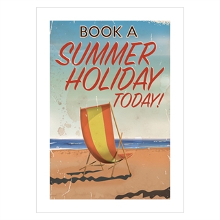 Poster mit Text über: Buchen Sie noch heute einen Sommerurlaub