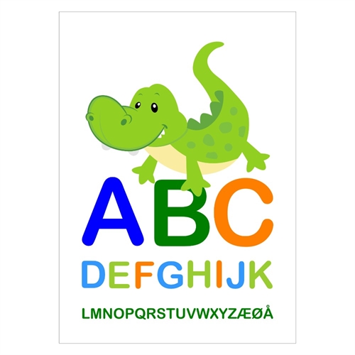 Schönes Kinderposter mit ABC für das Jungenzimmer