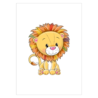 Niedliches Kinderposter mit süßem Löwen in schönem Design