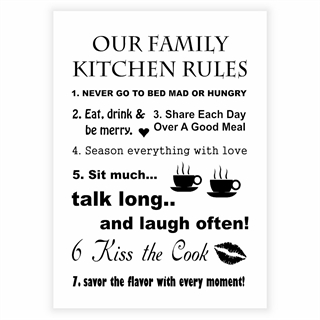 Unsere Familienküchenregeln