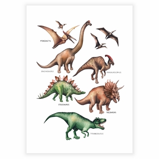 Poster mit Dinosauriern