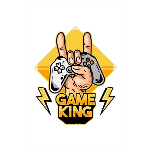 Poster mit dem Text Game King mit Controller