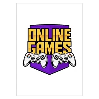 Poster mit dem Text Online-Spiele