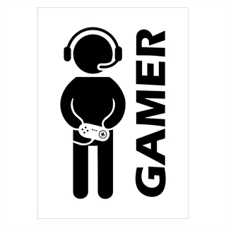 Poster mit Gamer Boy und dem Text Gamer