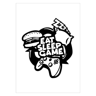 Poster mit dem Text Eat Sleep Game - Controller