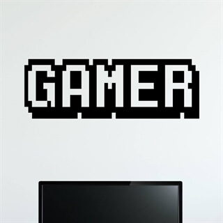 Wandsticker mit Controller und dem Text gamer zone loading