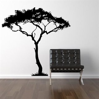 Wandaufkleber mit einem süßen und einfachen Baum