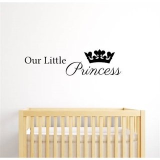 Wandtattoo mit dem Text „Unsere kleine Prinzessin“