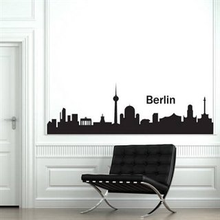 Sehr moderne Wandsticker von Berlin in der Skyline.