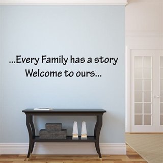 Jede Familie hat eine Geschichte – ein Wandtattoo-Text, der zum Nachdenken anregt