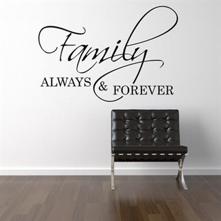 Familie immer und für immer ein echter Familienwandaufkleber