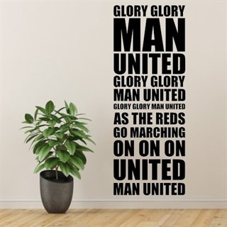 Fußball-Wandaufkleber mit Song von Manchester United.
