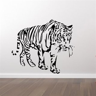 Wandaufkleber mit einem riesigen Tiger - Holen Sie es sich in vielen Farben und mehreren Größen