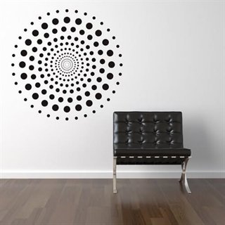 Kreis aus Punkten - Ein moderner Wandaufkleber für zu Hause