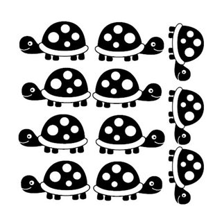 Süße kleine Schildkröten für das Kinderzimmer
