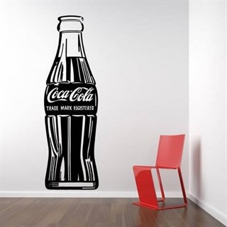 Eine schöne und schicke Cola-Flasche als Wandtattoo