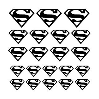 Wandaufkleber mit Superhelden-Logo
