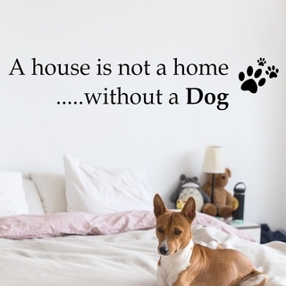 Wandsticker mit englischem Text – Ein Haus ohne Hund