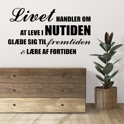 Wandsticker mit dem Text Life is about living