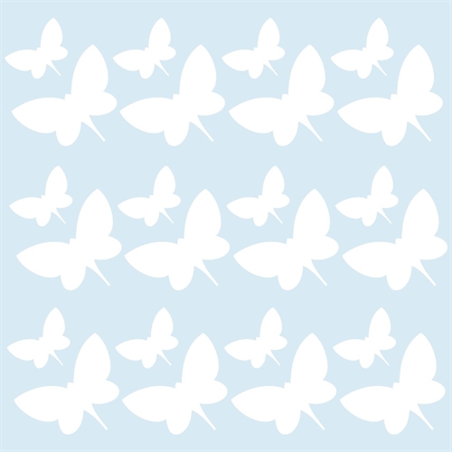 24 Stück Wandsticker wie Schmetterlinge in Weiß
