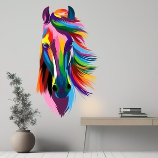 Wandtattoo Pferdekopfportrait in vielen Farben