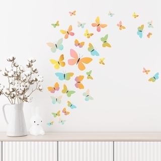 Wunderschöne elegante Wandaufkleber Schmetterlinge in mehreren Farbtönen