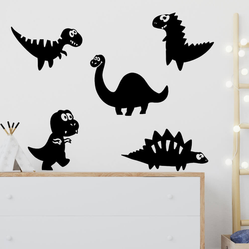 Süße und lustige Dinosaurier für die Wand – 5 Dinosaurier-Wandaufkleber