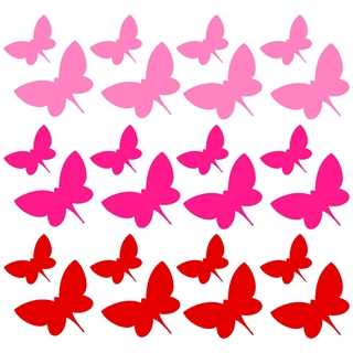 Schmetterlinge multicolor - Wandsticker in pink rot und pink