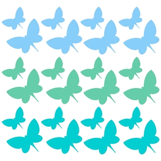Schmetterlinge multicolor - Wandtattoo in Türkis, Mint Hellblau