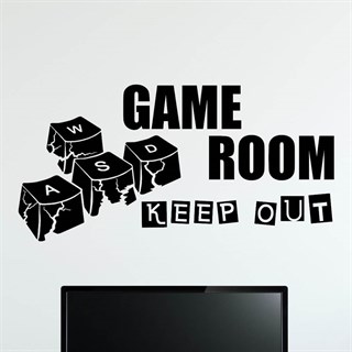 Wandsticker mit dem Text Game room Keep out