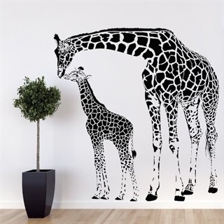 Wandtattoos - Giraffe mit Fohlen - Wandtattoos